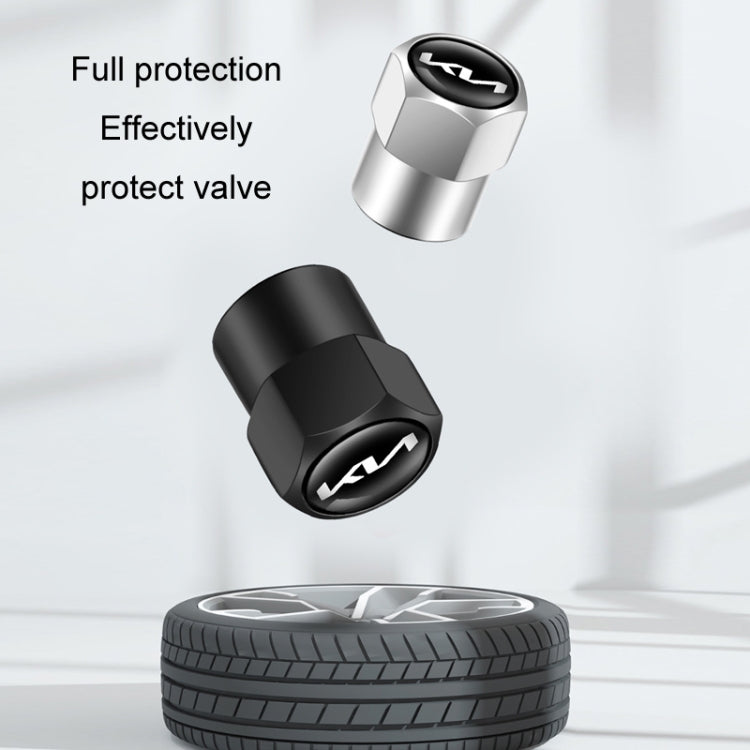 3sets/12pcs For KIA KN Car Tire Valve Core Decorative Metal Cap(Red) - Tire Valve Caps by PMC TechLife | Online Shopping South Africa | PMC TechLife