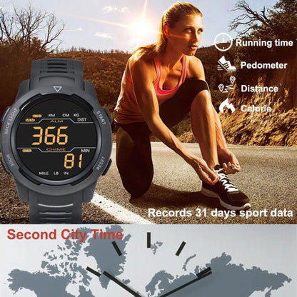 Calorie Pedometer Alarm Clock Waterproof Multifunctional Mountain Sports Shockproof Smartwatch(Black) - LED Digital Watches by PMC Jewellery | Online Shopping South Africa | PMC Jewellery