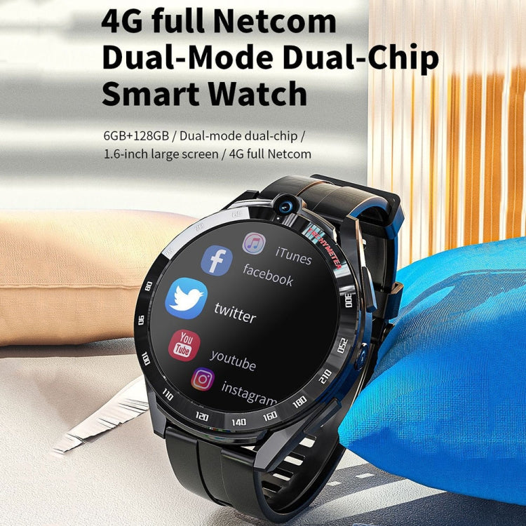 LOKMAT 1.6-inch Dual-camera 4G Full Netcom Dual-mode Dual-chip Wifi Smart Watch, Style: Charger+Steel Strap - Smart Watches by LOKMAT | Online Shopping South Africa | PMC Jewellery