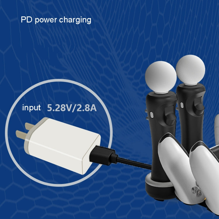Iplay HBP-301 For PS5 / PS VR MOVE Controller Handle Dual Seat Charger 4 In 1 Charger(Black) - Charger & Power by iplay | Online Shopping South Africa | PMC Jewellery