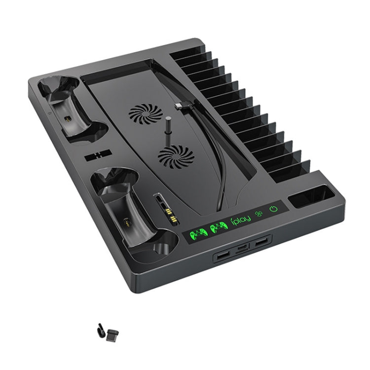 iplay for PS5 Game Console Cooling Fan Base Charging Stand with Disc Holder(Black) - free shipping - PMC TechLife - Order now!