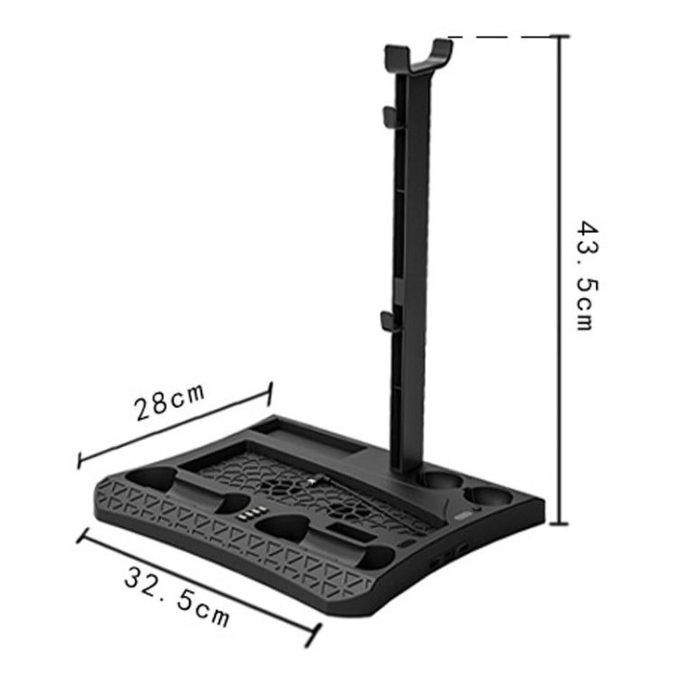 iplay HBP-270 For Sony PS5 Multifunctional Host Heat Dissipation Charging Base with Storage Rack(Black) - Charger & Power by iplay | Online Shopping South Africa | PMC Jewellery | Buy Now Pay Later Mobicred