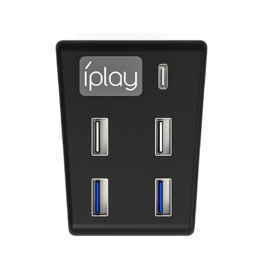 iplay HBP-308 For Sony PS5 5 in 1 Game Console USB3.0 HUB Connection Transmission Extender(Black) - Adapter & Cables by iplay | Online Shopping South Africa | PMC Jewellery