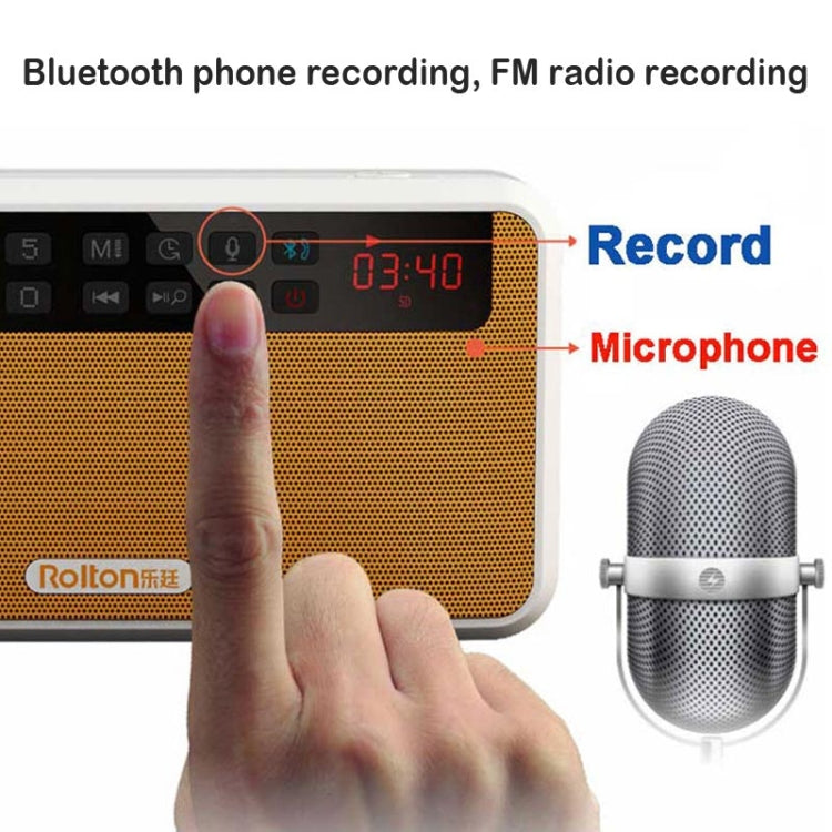 Rolton E500 Bluetooth Speaker 2.1-Channel Built-In Microphone Supports FM Radio(Blue) - Mini Speaker by Rolton | Online Shopping South Africa | PMC Jewellery | Buy Now Pay Later Mobicred