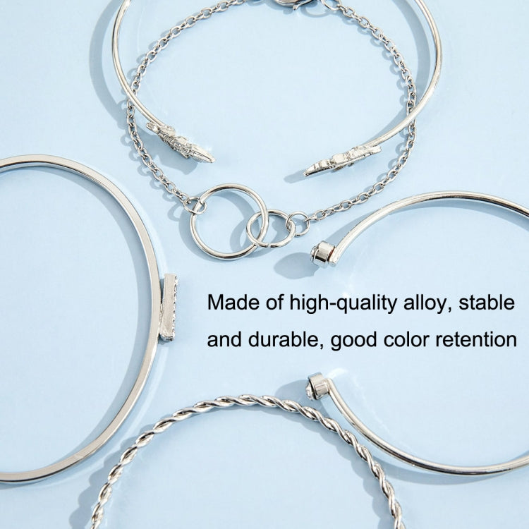 Leaf Diamond Bracelet Circle Lace Pattern Adjustable Bracelet(Gold) - Bracelets by PMC Jewellery | Online Shopping South Africa | PMC Jewellery