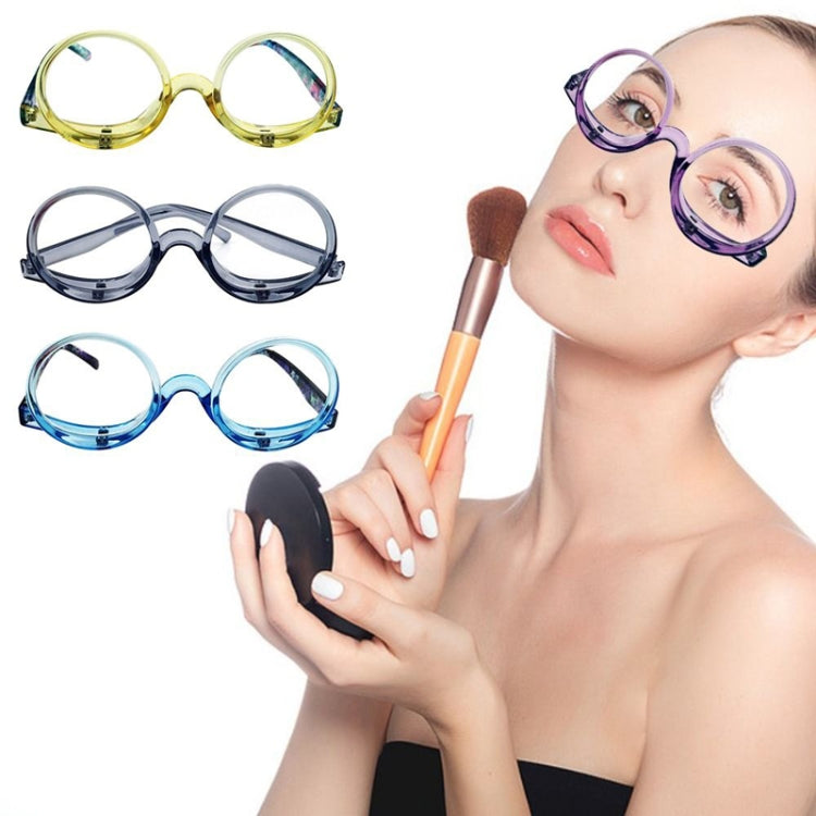 Makeup Magnifying Glass Presbyopic Glasses Flip Swivel Reading Glasses, Degree: +400(Black) - Presbyopic Glasses by PMC Jewellery | Online Shopping South Africa | PMC Jewellery