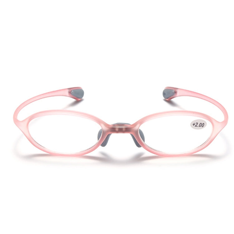 Portable Magnifying Glass Presbyopic Glasses Silicone Anti-Blue Light Reading Glasses, Degree: +150(Pink) - Presbyopic Glasses by PMC Jewellery | Online Shopping South Africa | PMC Jewellery