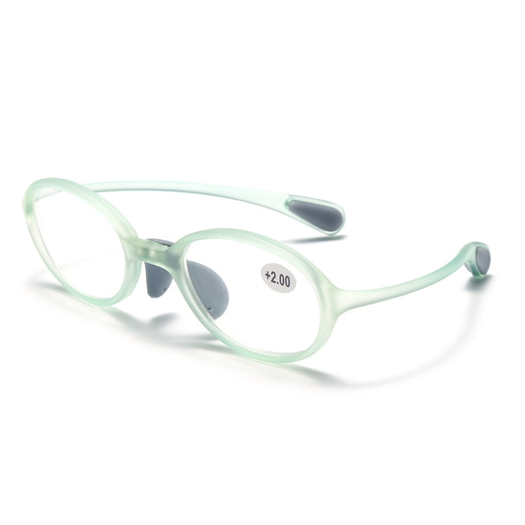 Portable Magnifying Glass Presbyopic Glasses Silicone Anti-Blue Light Reading Glasses, Degree: +300(Light Green) - Presbyopic Glasses by PMC Jewellery | Online Shopping South Africa | PMC Jewellery