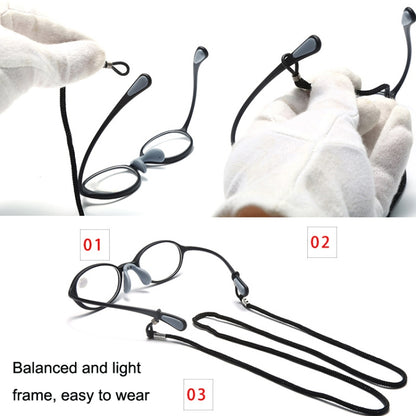 Portable Magnifying Glass Presbyopic Glasses Silicone Anti-Blue Light Reading Glasses, Degree: +250(Black) - Presbyopic Glasses by PMC Jewellery | Online Shopping South Africa | PMC Jewellery