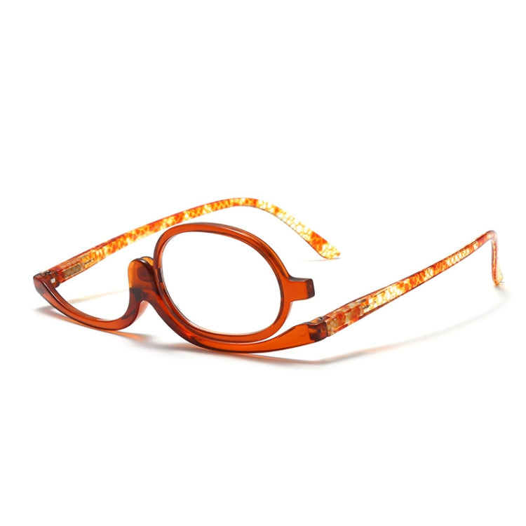 Makeup Presbyopic Glasses Monolithic Reading Glass Magnifying Glass, Degree: +250(Tea Color) - Presbyopic Glasses by PMC Jewellery | Online Shopping South Africa | PMC Jewellery