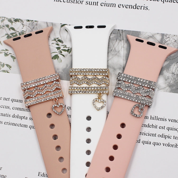3pcs/set Smart Watch Silicone Strap Buckle Decoration Ring(Silver) - free shipping - PMC TechLife - Order now!