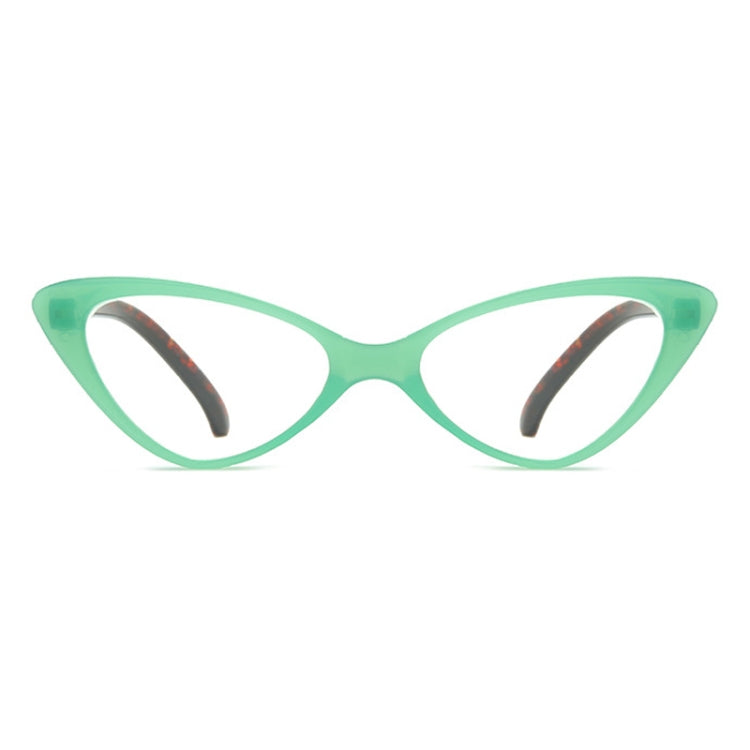 Street Stall Triangular Cat Eye Presbyopic Glasses, Degree: +200(Light Green) - Presbyopic Glasses by PMC Jewellery | Online Shopping South Africa | PMC Jewellery