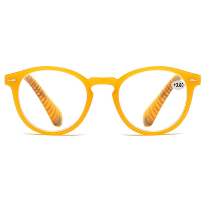 Retro Flexible Durable Portability HD Presbyopic Glasses +300(Yellow) - Presbyopic Glasses by PMC Jewellery | Online Shopping South Africa | PMC Jewellery