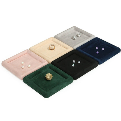 12x12x1.5cm Jewelry Tray Ring Square Empty Plate Earrings Necklace Jewelry Display Tray(Green) - Jewelry Storages by PMC Jewellery | Online Shopping South Africa | PMC Jewellery