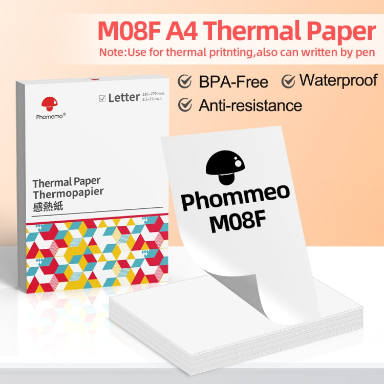 For Phomemo M08F 200sheets Thermal Printing Paper Compatible for MR.IN Brother Pocket Jet / MT800, Style: A4 - Printing Paper by PMC TechLife | Online Shopping South Africa | PMC TechLife | Buy Now Pay Later Mobicred