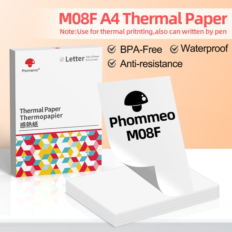 For Phomemo M08F 200sheets Thermal Printing Paper Compatible for MR.IN Brother Pocket Jet / MT800, Style: Folding Letter - Printer Accessories by Phomemo | Online Shopping South Africa | PMC Jewellery