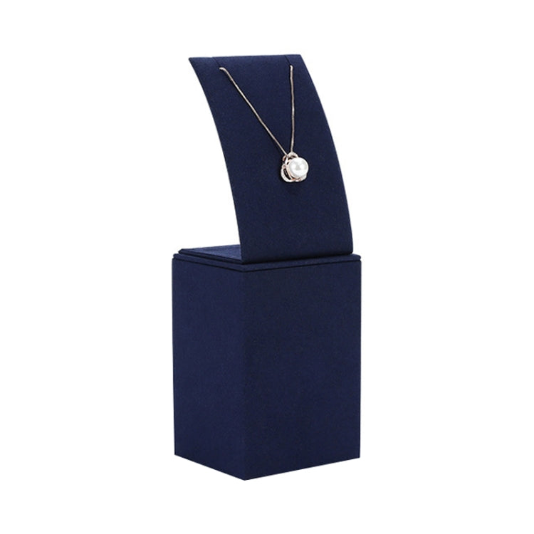 7x6x21cm Necklace Display Stand Jewelry Display Props Blue Microfiber Window Necklace Earring Ring Stand - Jewelry Storages by PMC Jewellery | Online Shopping South Africa | PMC Jewellery