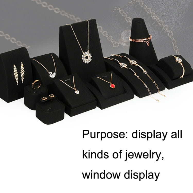 5x5x3cm Rectangular Earrings Seat Black Microfiber Necklace Ring Jewelry Display Live Jewelry Prop Rack - Jewelry Storages by PMC Jewellery | Online Shopping South Africa | PMC Jewellery