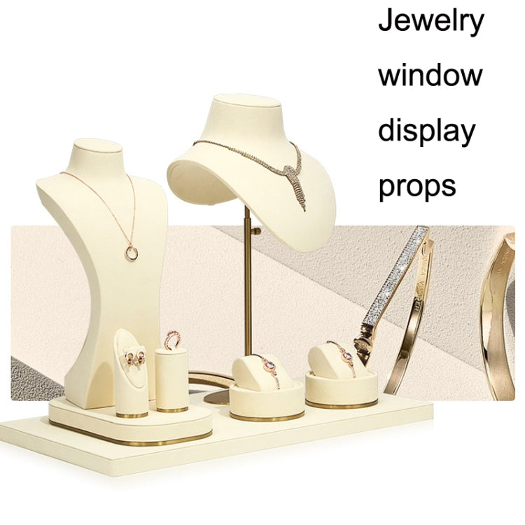 13.5x11x34.5cm Curved Necklace Holder Window Jewelry Display Props Necklace Earrings Ring Jewelry Stand - Jewelry Storages by PMC Jewellery | Online Shopping South Africa | PMC Jewellery