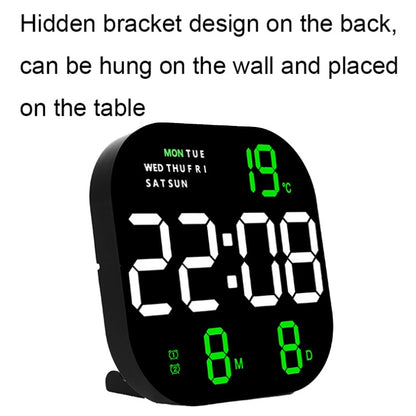 6633 LED Screen Digital Display Timing Desktop Alarm Clock Living Room Hanging Clock(Green Light) - Wall Clock by PMC Jewellery | Online Shopping South Africa | PMC Jewellery | Buy Now Pay Later Mobicred