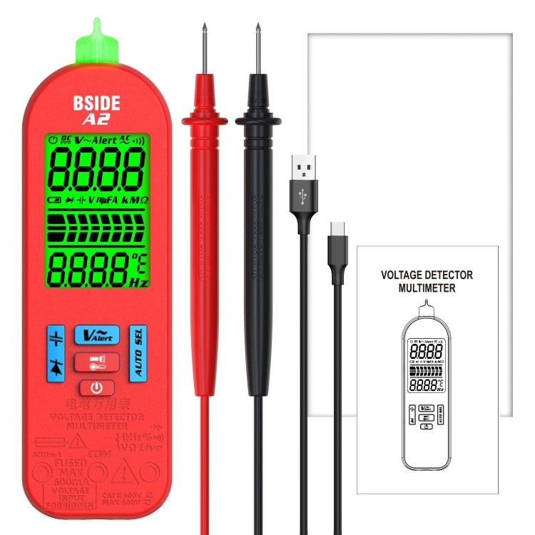 BSIDE A2 Charging Model Mini Digital Auto-Ranging Pencil Multimeter, Specification: Standard - free shipping - PMC TechLife - Order now!