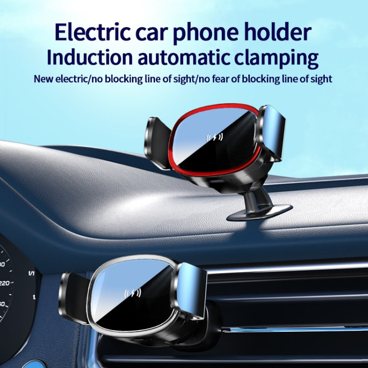 15W Car Wireless Charging Bracket Auto Induction Electric Navigation Bracket(Red) - free shipping - PMC TechLife - Order now!