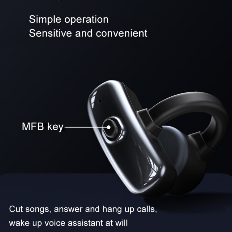 REMAX OpenBuds P2 Clip-On Bone Conduction Bluetooth Earphone Sports Music Wireless Earphone(Black) - Bluetooth Earphone by REMAX | Online Shopping South Africa | PMC Jewellery | Buy Now Pay Later Mobicred