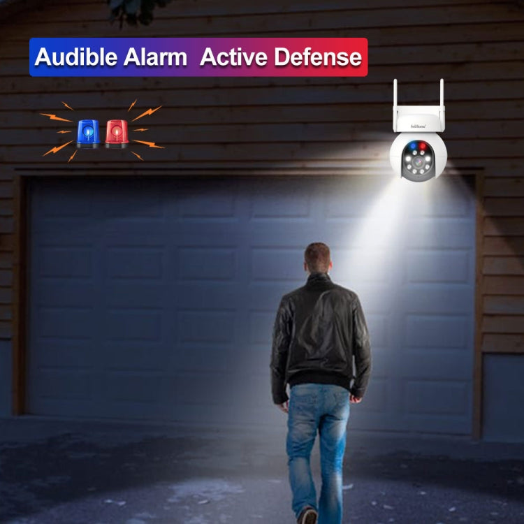 SriHome SH052B Wifi 5MP Wireless PTZ IP AI Auto Tracking Sound&Light Alarm Starlight Color Night Vision Outdoors Surveillance Camera, Plug: AU - Dome Camera by SriHome | Online Shopping South Africa | PMC Jewellery | Buy Now Pay Later Mobicred