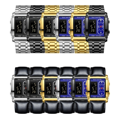 BINBOND B2311 30m Waterproof Men LED Luminous Multifunctional Quartz Watch, Color: Metal-Black - Metal Strap Watches by BINBOND | Online Shopping South Africa | PMC Jewellery | Buy Now Pay Later Mobicred