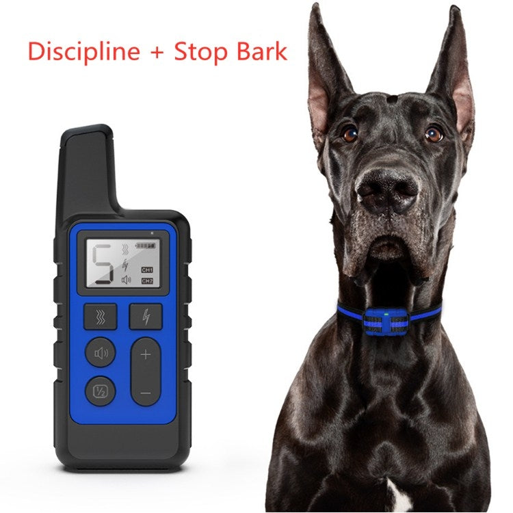 500m Dog Training Bark Stopper Remote Control Electric Shock Waterproof Electronic Collar(Orange) - Training Aids by PMC Jewellery | Online Shopping South Africa | PMC Jewellery