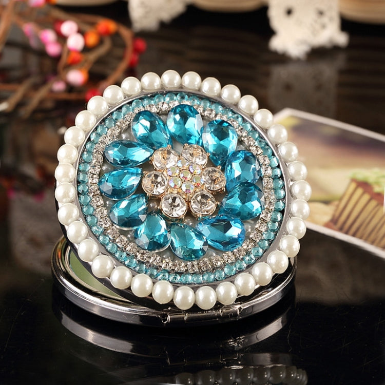 Handmade DIY Gemstone Diamond Mini Folding Cosmetic Mirror Double-sided Mirror - Mirror by PMC Jewellery | Online Shopping South Africa | PMC Jewellery