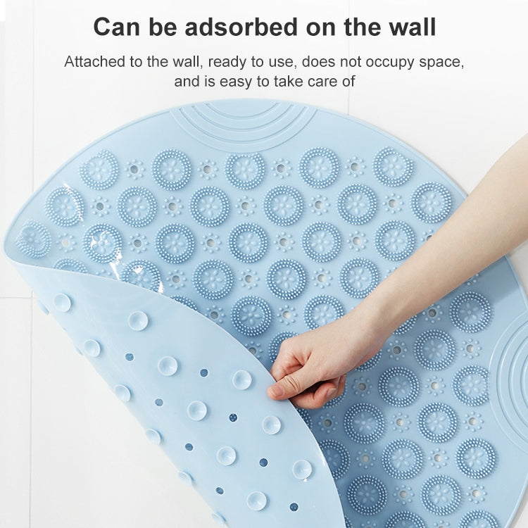 Bathroom Anti-slip Round Mat Suction Cup Massage Foot Pad(Blue) - Bath Mats by PMC Jewellery | Online Shopping South Africa | PMC Jewellery