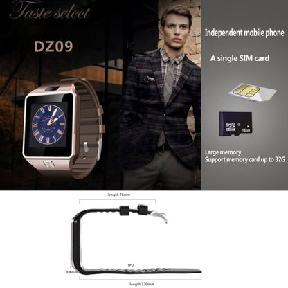 DZ09 1.56 inch Screen Bluetooth 3.0 Android 4.1 OS Above Smart Watch Phone with Bluetooth Call & Call Reminder & Sleep Monitor & Pedometer & Sedentary Reminder & Calendar & SMS & Audio and Video Player & Anti-loss Function(Black) - Smart Watches by PMC Jewellery | Online Shopping South Africa | PMC Jewellery | Buy Now Pay Later Mobicred