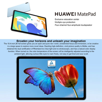 Huawei MatePad 10.4 BAH4-W09 WiFi, 10.4 inch, 6GB+128GB, HarmonyOS 2 HUAWEI Kirin 710A Octa Core up to 2.0GHz, Support Dual WiFi, OTG, Not Support Google Play (Blue) - Huawei by Huawei | Online Shopping South Africa | PMC Jewellery | Buy Now Pay Later Mobicred