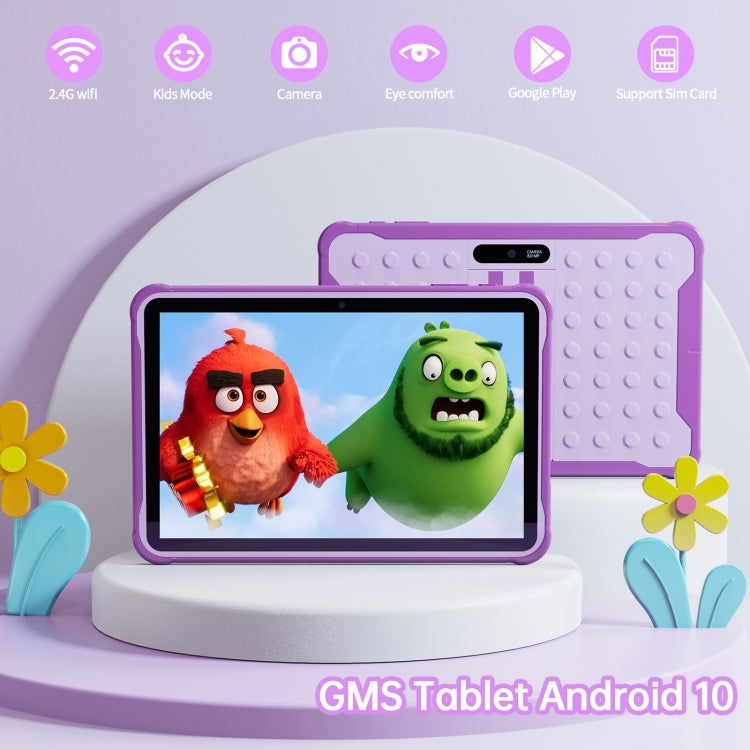 Pritom K10 Kids Tablet PC, 10.1 inch, 2GB+32GB, Android 10 Unisoc SC7731E Quad Core CPU, Support 2.4G WiFi / 3G Phone Call, Global Version with Google Play (Purple) -  by PRITOM | Online Shopping South Africa | PMC Jewellery