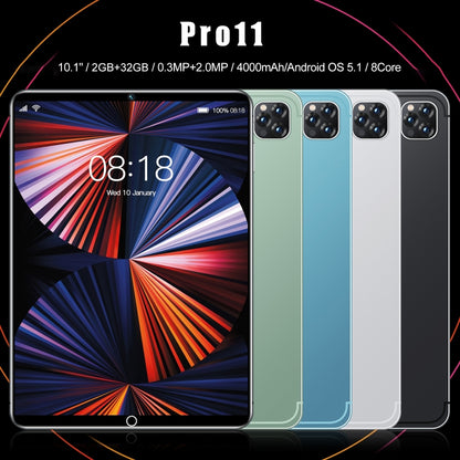 Pro 11 3G Phone Call Tablet PC, 10.1 inch, 2GB+32GB, Android 5.1 MT6592 Octa Core, Support Dual SIM, WiFi, BT, GPS, EU Plug (Blue) - 10.1 inch by PMC Jewellery | Online Shopping South Africa | PMC Jewellery