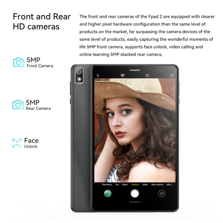 HEADWOLF Fpad2 4G LTE, 8 inch, 4GB+64GB, Android 12 Unisoc T310 Quad Core up to 2.0GHz, Support Dual SIM & WiFi & Bluetooth, Global Version with Google Play, US Plug (Grey) - Other by HEADWOLF | Online Shopping South Africa | PMC Jewellery