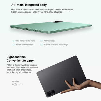 Xiaomi Redmi Pad, 10.6 inch, 4GB+128GB, MIUI Pad 13 OS MediaTek Helio G99 Octa Core up to 2.2GHz, 8000mAh Battery, Support BT WiFi, Not Support Google Play(Green) - Other by Xiaomi | Online Shopping South Africa | PMC Jewellery