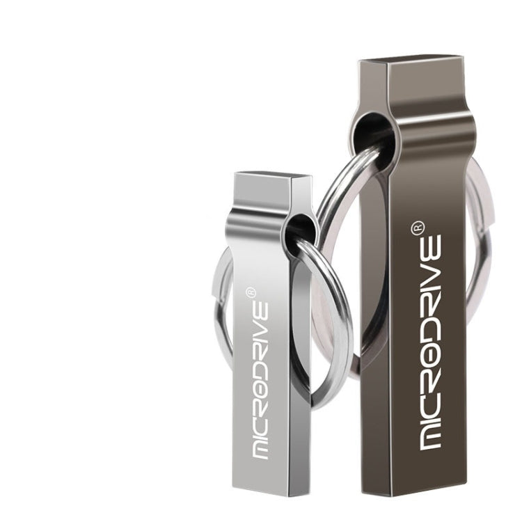 MicroDrive 8GB USB 2.0 Metal Keychain U Disk (Grey) - USB Flash Drives by MicroDrive | Online Shopping South Africa | PMC TechLife