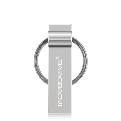 MicroDrive 128GB USB 2.0 Metal Keychain U Disk (Grey) - USB Flash Drives by MicroDrive | Online Shopping South Africa | PMC Jewellery