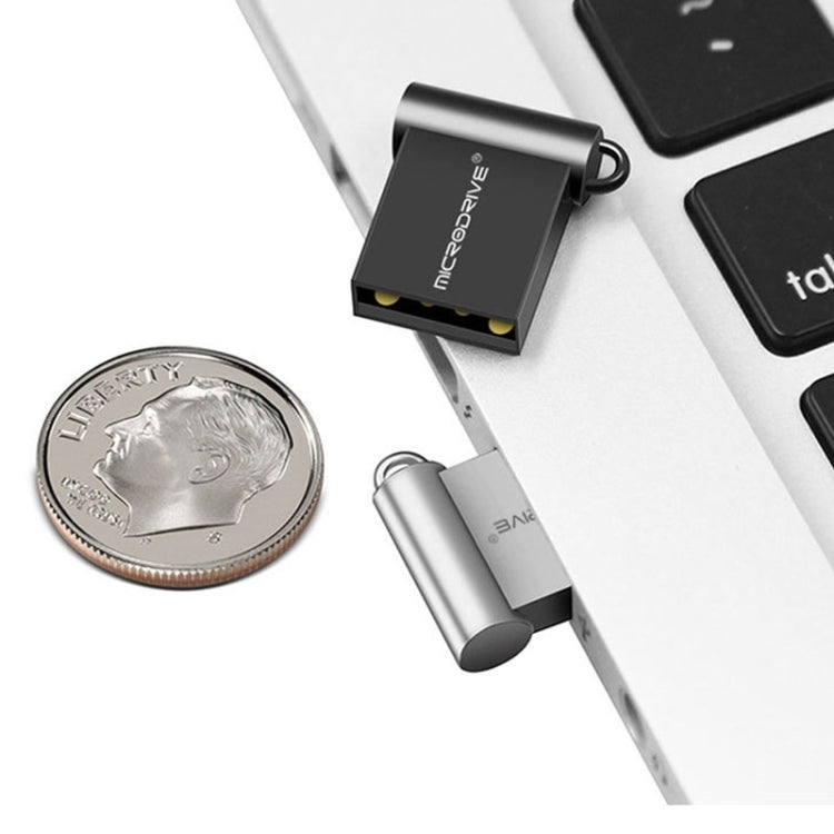 MicroDrive 32GB USB 2.0 Metal Mini USB Flash Drives U Disk (Grey) - USB Flash Drives by MicroDrive | Online Shopping South Africa | PMC Jewellery