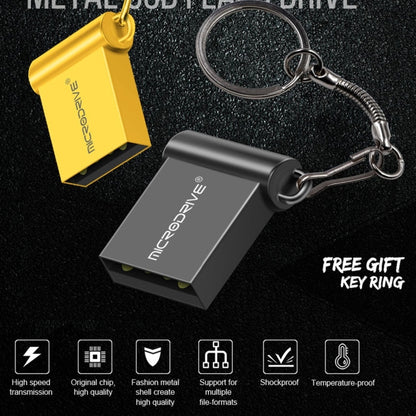 MicroDrive 32GB USB 2.0 Metal Mini USB Flash Drives U Disk (Grey) - USB Flash Drives by MicroDrive | Online Shopping South Africa | PMC Jewellery