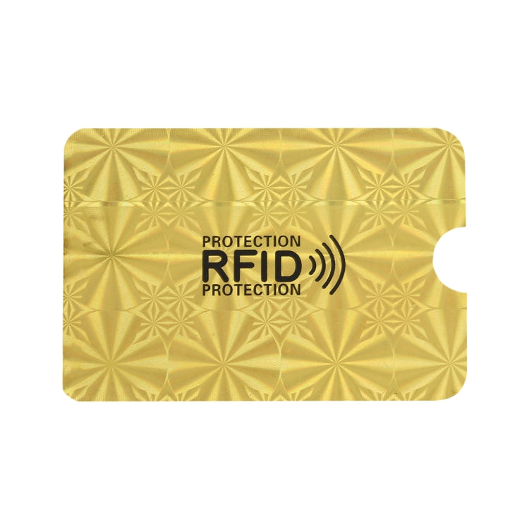 100pcs Aluminum Foil RFID Blocking Credit Card ID Bank Card Case Card Holder Cover, Size: 9 x 6.3cm(Golden Snowflake) - Antimagnetic RFID Package by PMC Jewellery | Online Shopping South Africa | PMC Jewellery | Buy Now Pay Later Mobicred